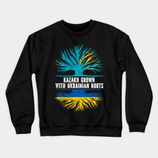 Kazakh Grown with Ukrainian Roots Flag Crewneck Sweatshirt